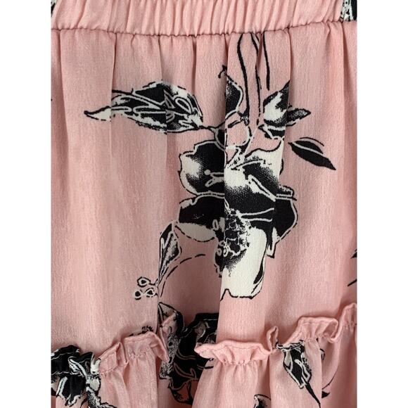 MISA Los Angeles Laiyin Floral Mini Dress Womens Small Off The Shoulder Pink - Picture 6 of 12